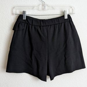 Intropia Black Ruffle High Rise Waist Shorts Women's Sz XS